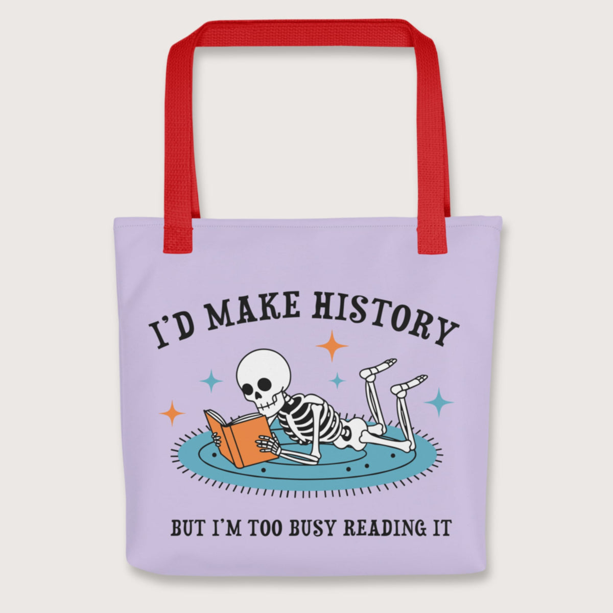 Red I'd Make History Bag - history buff gift by HistoHead