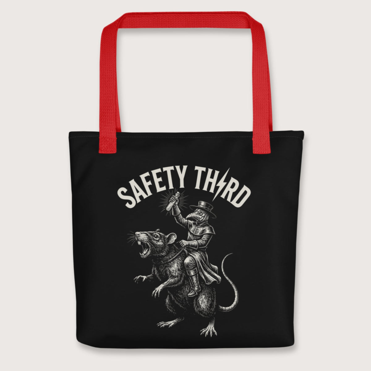 Red Plague Doctor Safety Third Bag - history buff gift by HistoHead
