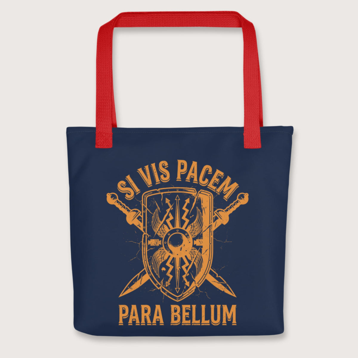 Red Si Vis Pacem Para Bellum Scutum Bag - history buff gift by HistoHead