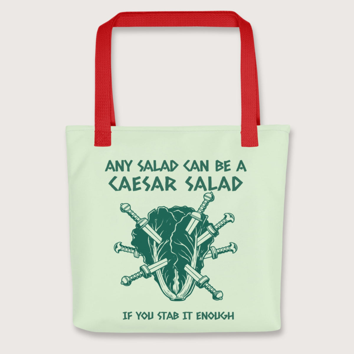 Red Caesar Salad Bag - history buff gift by HistoHead