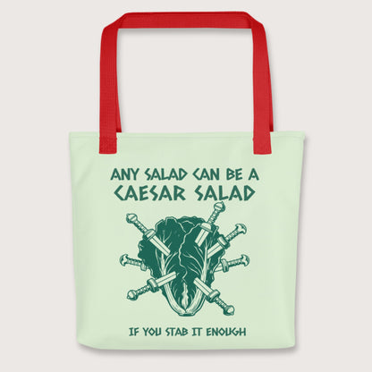 Red Caesar Salad Bag - history buff gift by HistoHead
