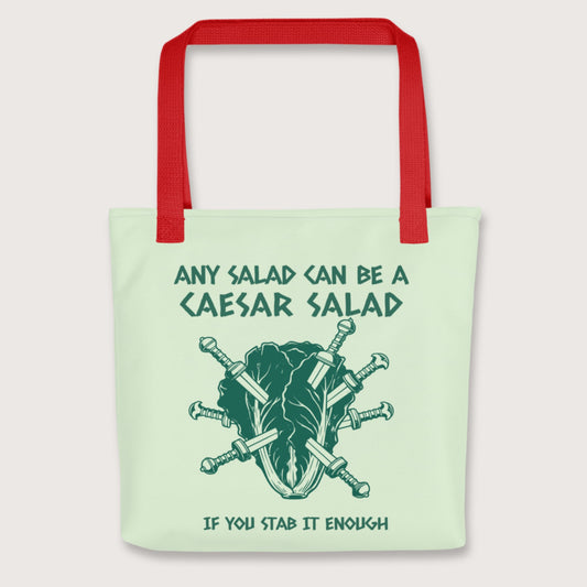 Red Caesar Salad Bag - history buff gift by HistoHead