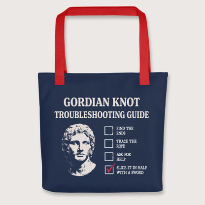 Red Alexander's Gordian Knot Guide Bag - history buff gift by HistoHead