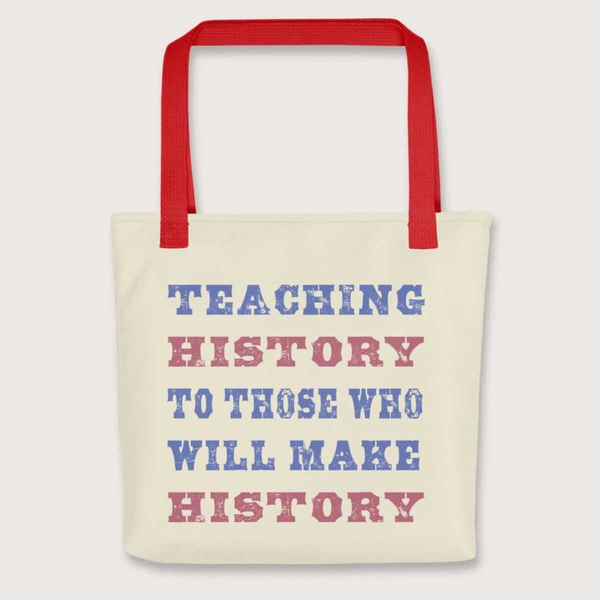 Red Teaching History Bag - history buff gift by HistoHead
