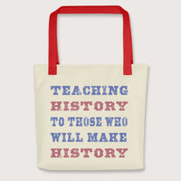 Red Teaching History Bag - history buff gift by HistoHead