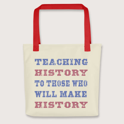 Red Teaching History Bag - history buff gift by HistoHead