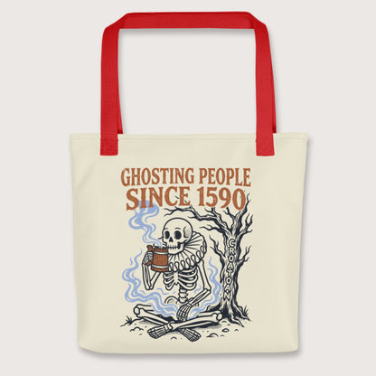 Red Roanoke Colony Ghosting Since 1590 Bag - history buff gift by HistoHead