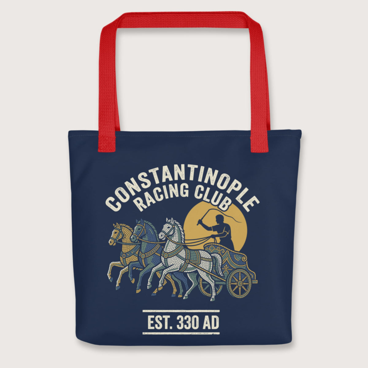 Red Constantinople Racing Club Bag - history buff gift by HistoHead