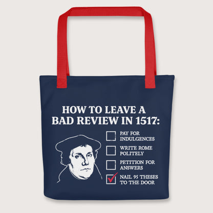 Red Martin Luther's Conflict Resolution Bag - history buff gift by HistoHead