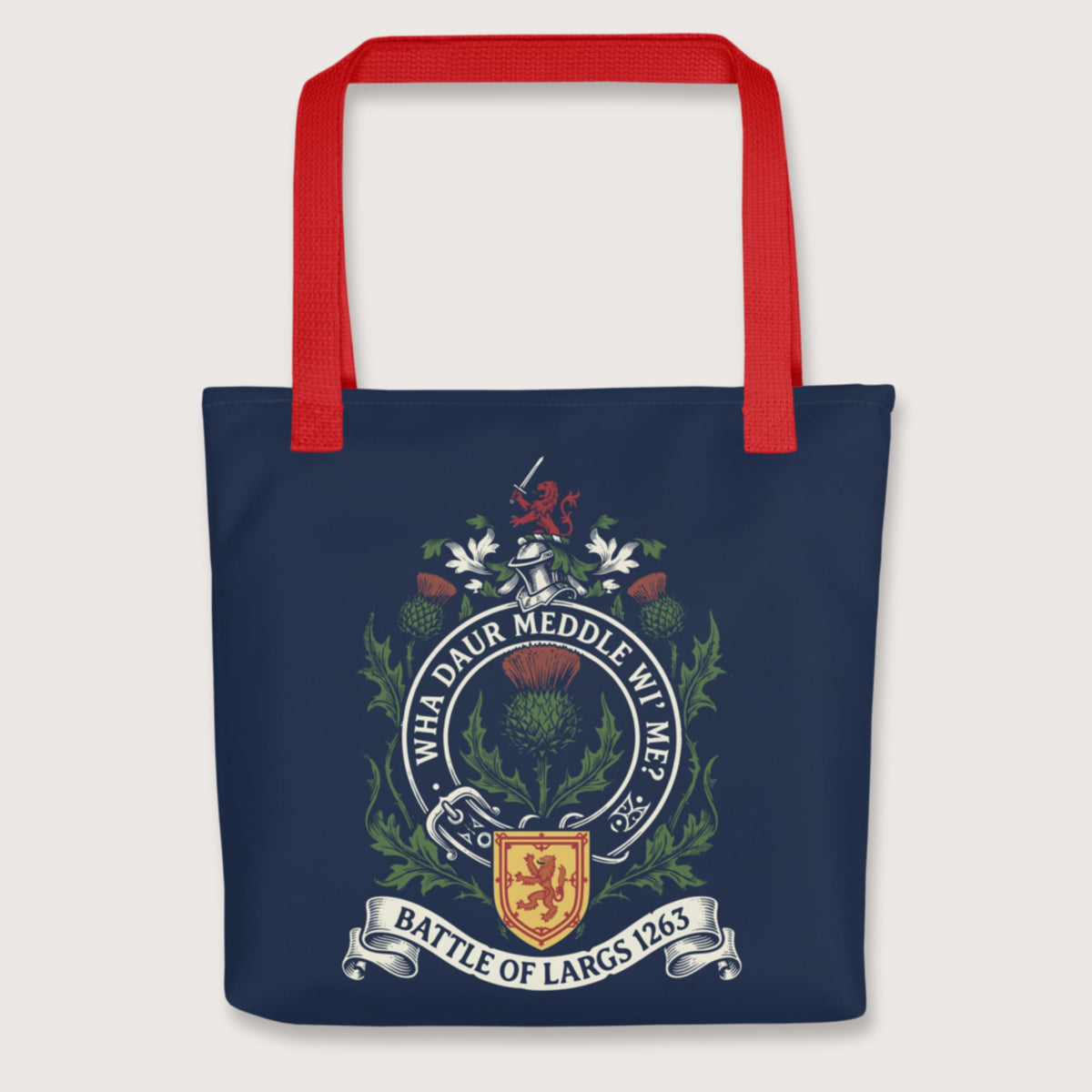 Red Scotland Battle of Largs 1263 Bag - history buff gift by HistoHead