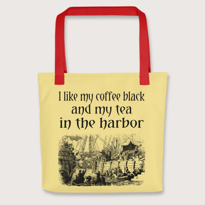 Red Coffee Black Tea in the Harbor Bag - history buff gift by HistoHead