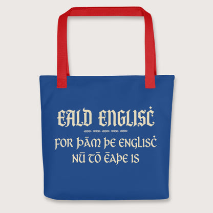 Red Old English Because English Is Too Easy Now Bag - history buff gift by HistoHead