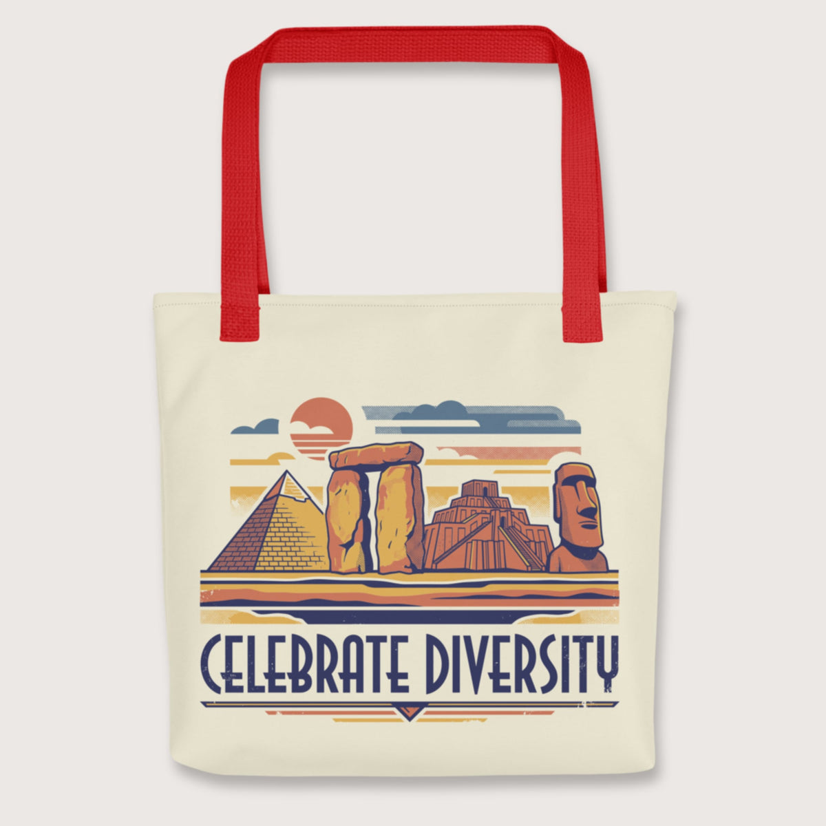 Red Celebrate Diversity Stone Wonders Bag - history buff gift by HistoHead