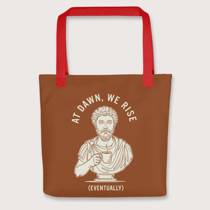 Red At Dawn We Rise Bag - history buff gift by HistoHead