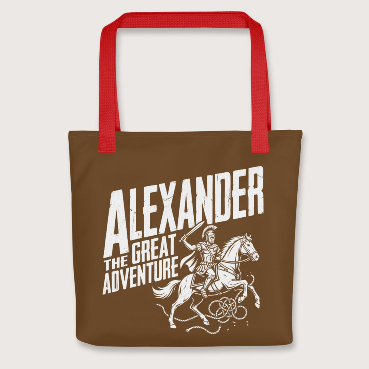 Red Alexander the Great Adventure Bag - history buff gift by HistoHead