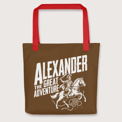 Red Alexander the Great Adventure Bag - history buff gift by HistoHead