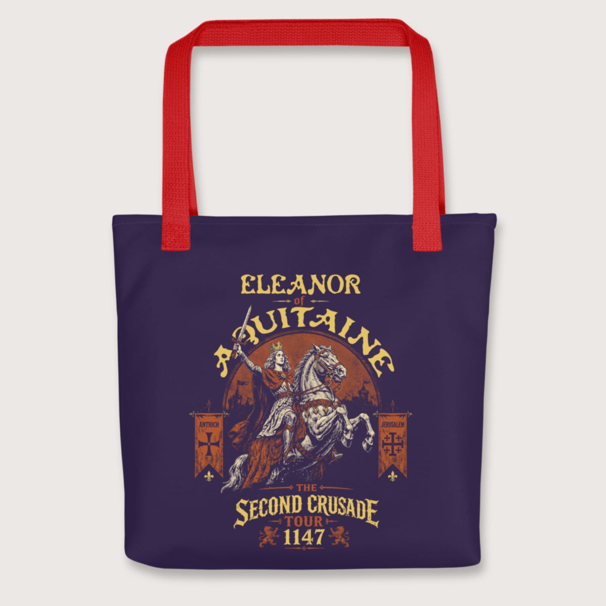 Red Eleanor of Aquitaine Second Crusade Tour Bag - history buff gift by HistoHead