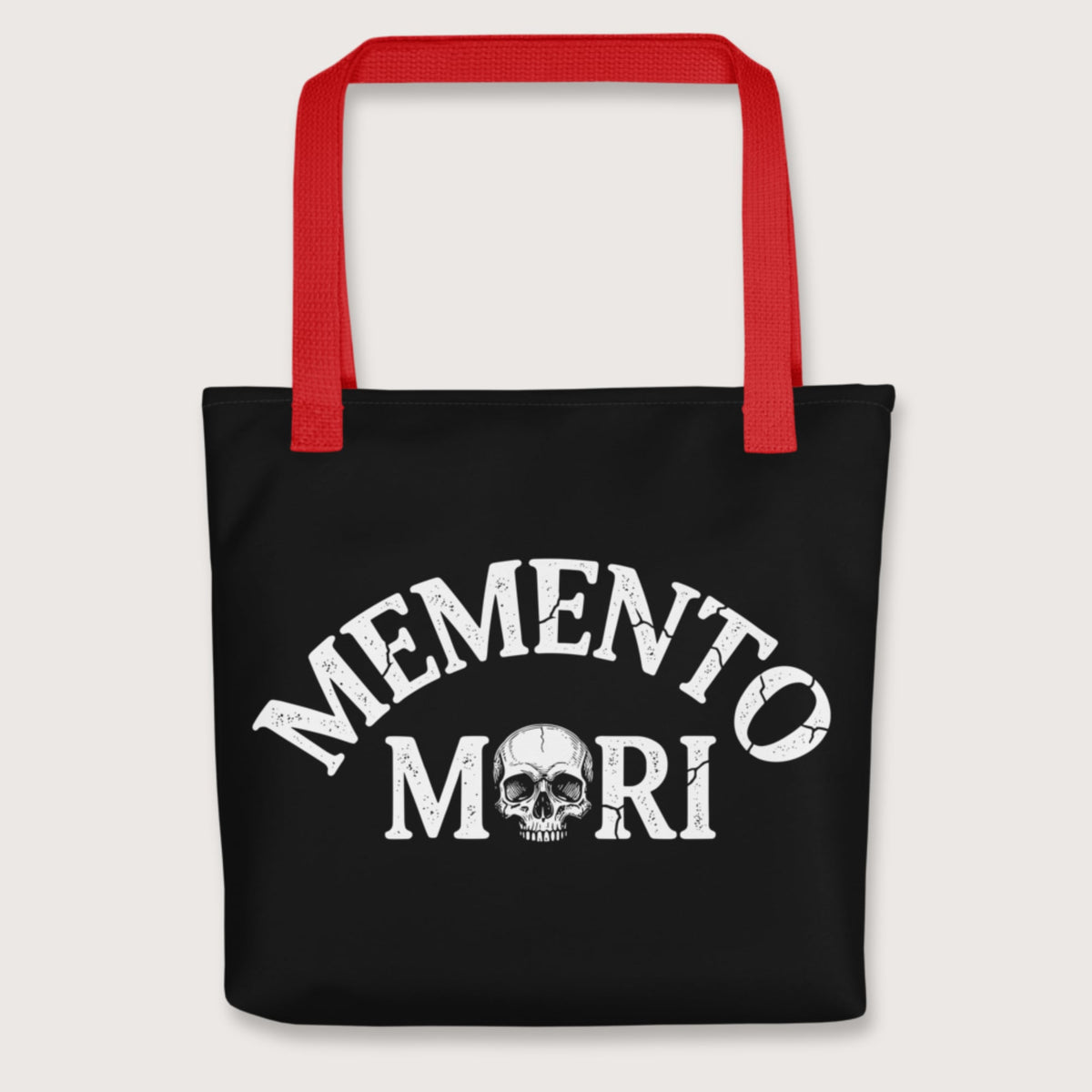 Red Memento Mori Bag - history buff gift by HistoHead