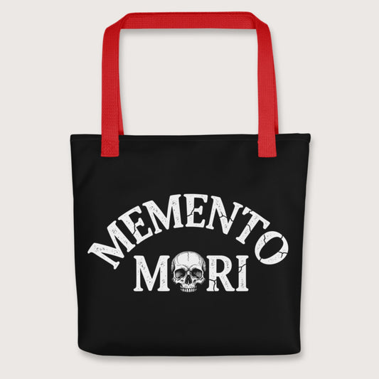 Red Memento Mori Bag - history buff gift by HistoHead