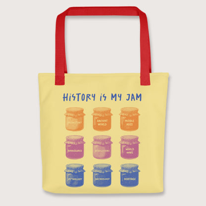 Red History Is My Jam Bag - history buff gift by HistoHead