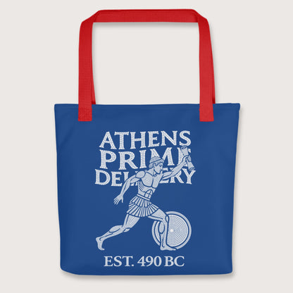 Red Athens Prime Delivery Bag - history buff gift by HistoHead