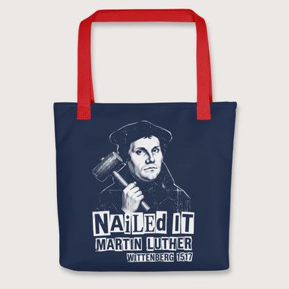 Red Nailed It Bag - history buff gift by HistoHead