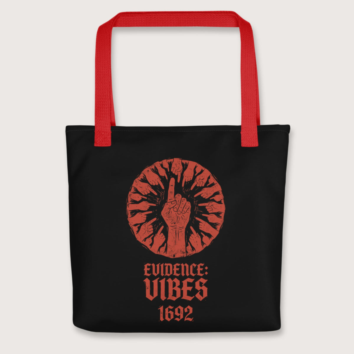 Red 1692 Salem Witch Trials Evidence Bag - history buff gift by HistoHead