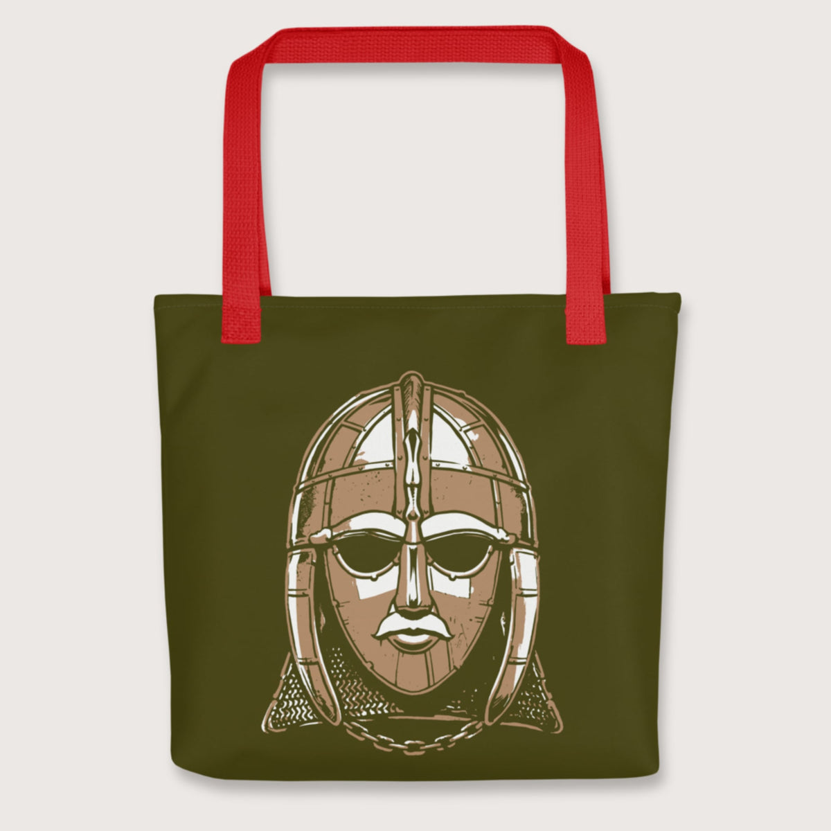 Red Sutton Hoo Helmet Bag - history buff gift by HistoHead