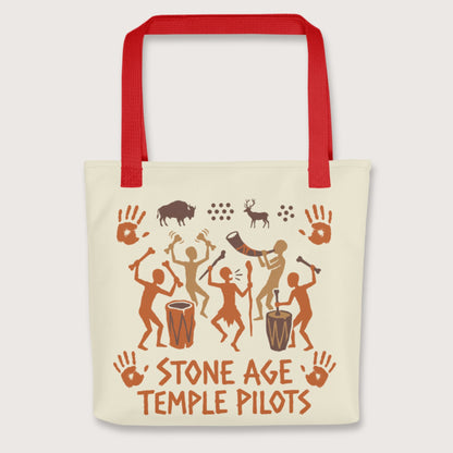 Red Stone Age Temple Pilots Bag - history buff gift by HistoHead