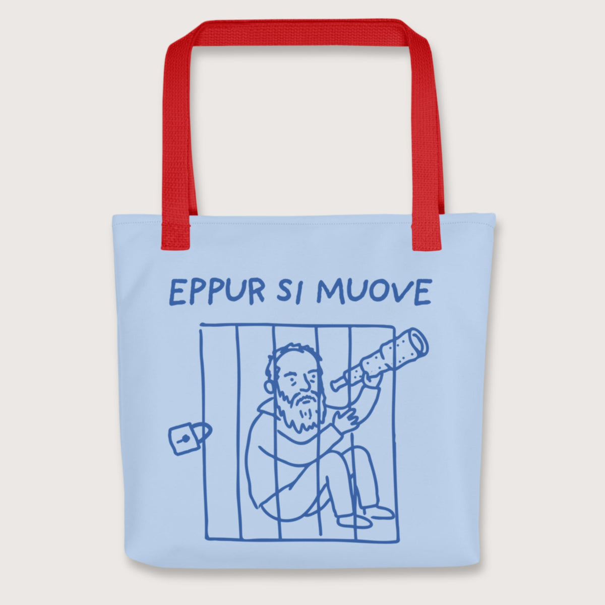 Red Galileo Galilei And Yet It Moves Bag - history buff gift by HistoHead