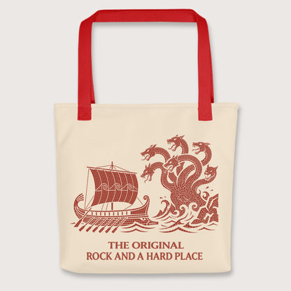 Red Odyssey Rock and a Hard Place Bag - history buff gift by HistoHead