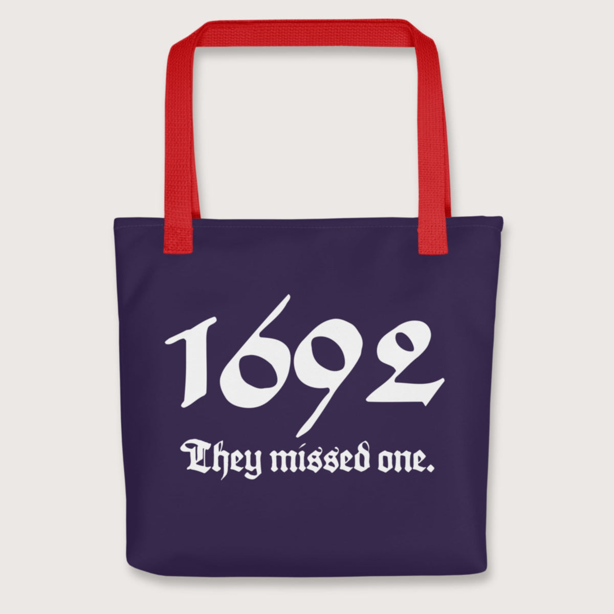 Red 1692 Witch Trials Bag - history buff gift by HistoHead