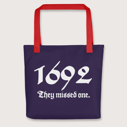 Red 1692 Witch Trials Bag - history buff gift by HistoHead