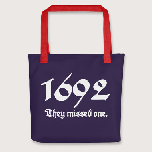 Red 1692 Witch Trials Bag - history buff gift by HistoHead