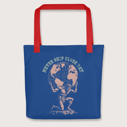 Red Atlas Never Skip Globe Day Bag - history buff gift by HistoHead