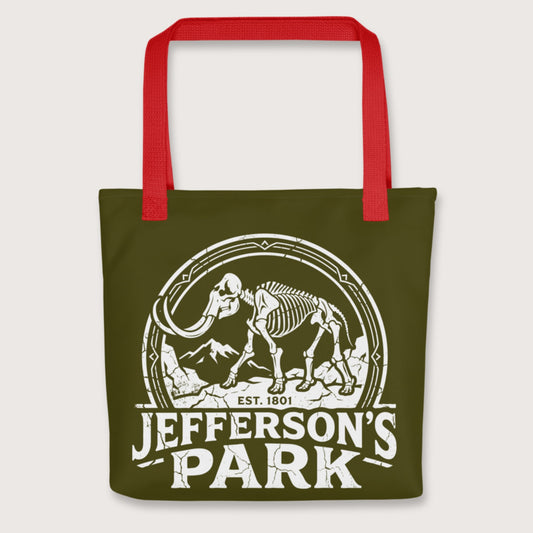 Red Jefferson's Park Bag - history buff gift by HistoHead