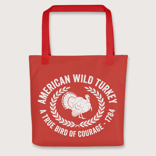 Red American Wild Turkey Bag - history buff gift by HistoHead