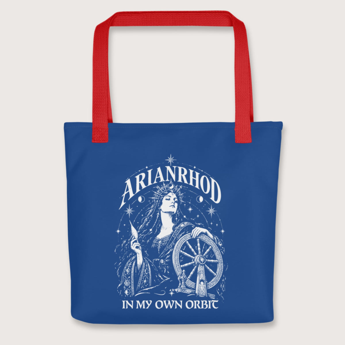 Red Arianrhod In My Own Orbit Bag - history buff gift by HistoHead