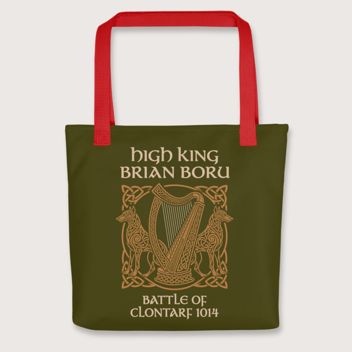 Red Brian Boru Bag - history buff gift by HistoHead