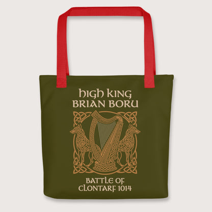 Red Brian Boru Bag - history buff gift by HistoHead
