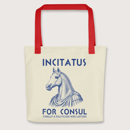 Red Incitatus For Consul Bag - history buff gift by HistoHead