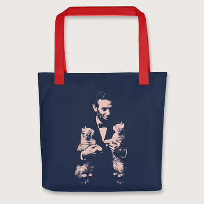 Red Lincoln Kittens Bag - history buff gift by HistoHead