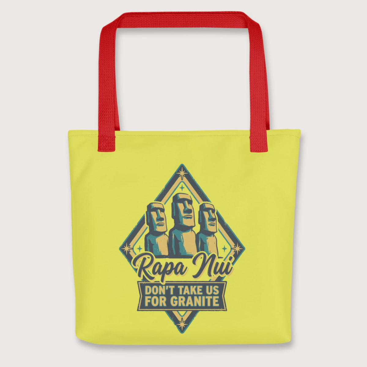 Red Rapa Nui Moai Bag - history buff gift by HistoHead