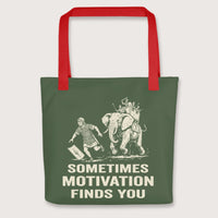 Red Motivation Finds You War Elephant Edition Bag - history buff gift by HistoHead
