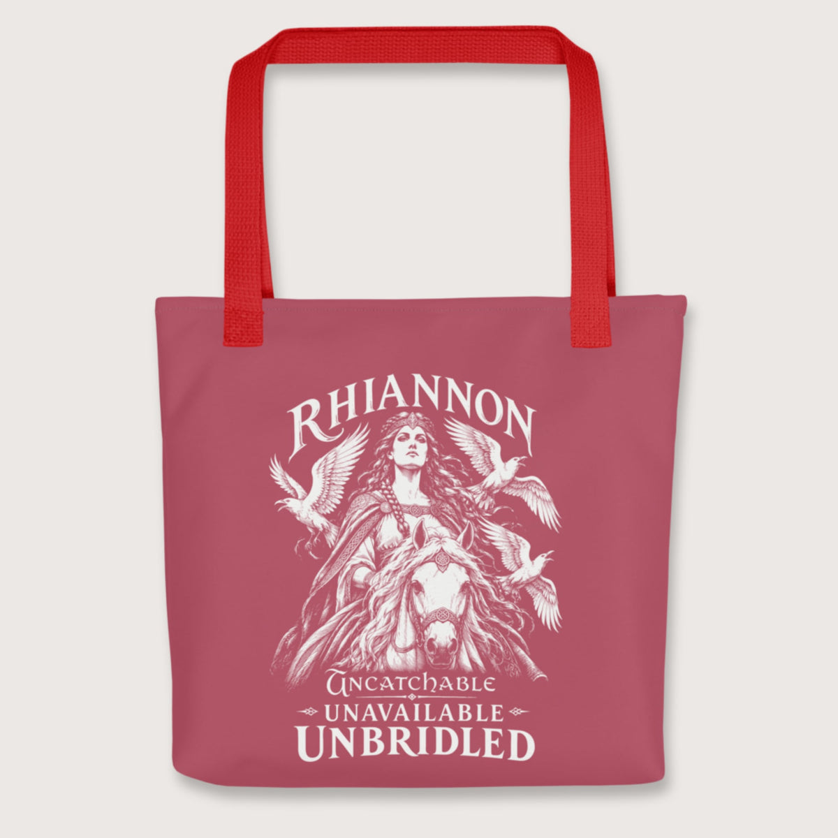 Red Rhiannon Uncatchable Unavailable Unbridled Bag - history buff gift by HistoHead