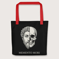 Red Marcus Aurelius Skull Bag - history buff gift by HistoHead