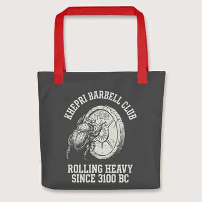 Red Khepri Barbell Club Bag - history buff gift by HistoHead