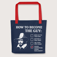 Red Guy Fawkes How to Become the Guy Bag - history buff gift by HistoHead