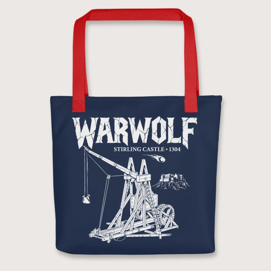 Red Warwolf Trebuchet Bag - history buff gift by HistoHead