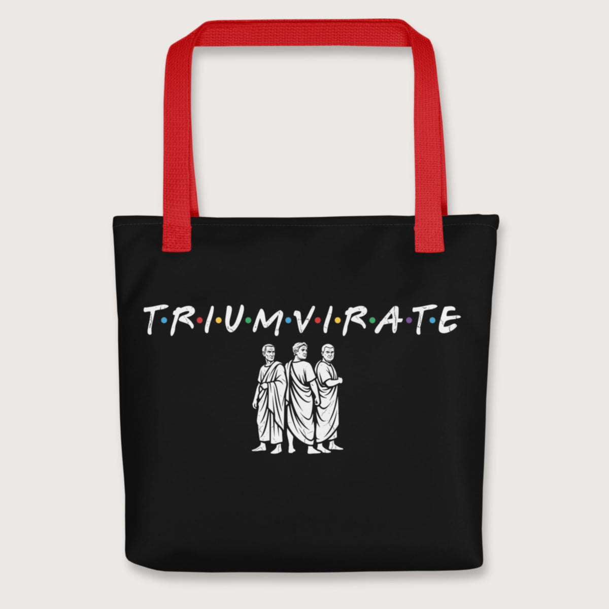 Red First Triumvirate Bag - history buff gift by HistoHead